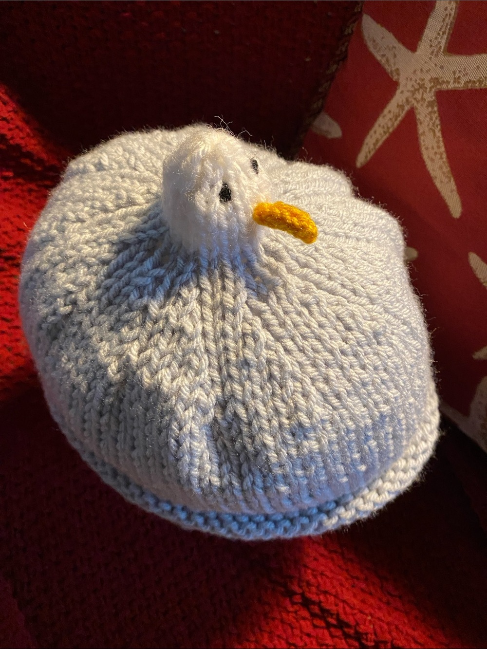 Seagull Hand-Knit Beanie Hat - one size fits all